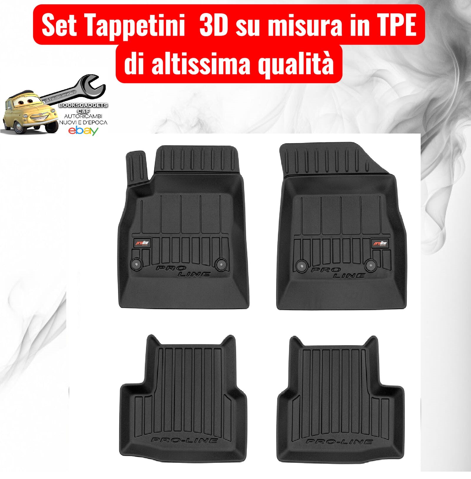 988 3D407022 Per Opel Astra K 2015-2022 Set Tappetini su Misura in TPE con Bordi Rialzati