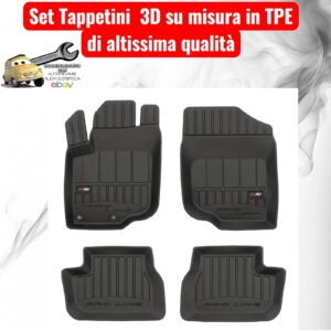 988 3D407435 Per Peugeot 207 2006-2012 Set Tappetini su Misura in TPE con Bordi Rialzati