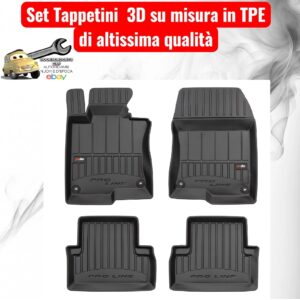988 3D407466 Per Honda Accord VIII 2008-2015 Set Tappetini su Misura in TPE con Bordi Rialzati