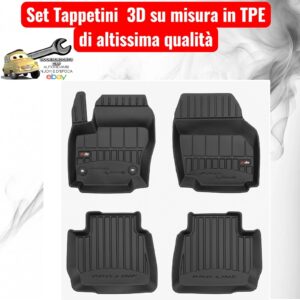 988 3D407473 Per Ford Mondeo IV 2007-2014 Set Tappetini su Misura in TPE con Bordi Rialzati