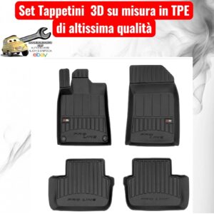 988 3D407497 Per Citroen C5 I da 2001-2008 Set Tappetini su Misura in TPE con Bordi Rialzati