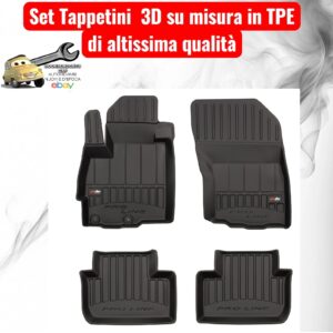 988 3D407503 Per PCitroen C4 Aircross 2012-2017 Set Tappetini su Misura in TPE con Bordi Rialzati