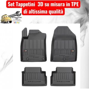 988 3D407527 Per Kia Ceed III dal 2018 Set Tappetini su Misura in TPE con Bordi Rialzati