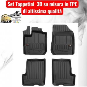 988 3D407534 Per Dacia Logan MCV I 2006-2013 Set Tappetini su Misura in TPE con Bordi Rialzati