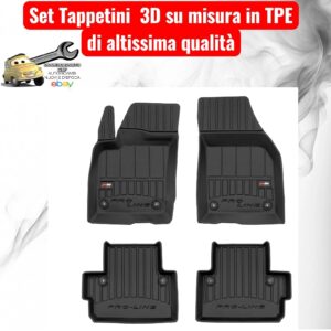 988 3D407541 Per Volvo C30 da 2006-2012 Set Tappetini su Misura in TPE con Bordi Rialzati