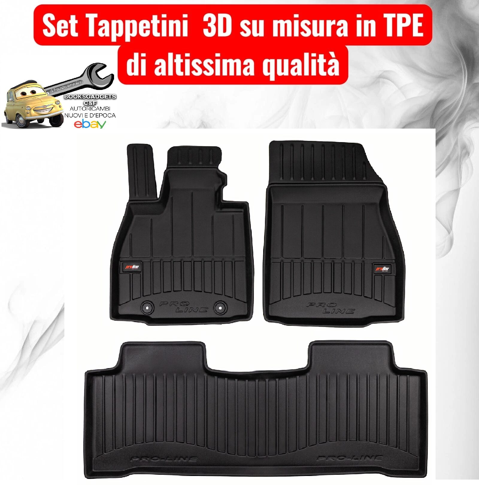 988 3D803061 Per Byd Sealion 7 dal 2023 Set Tappetini su Misura in TPE con Bordi Rialzati