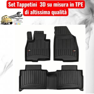 988 3D800961 Per Jaecoo 7 da 2025 (NO Ibrida Ric.) Set Tappetini su Misura in TPE con Bordi Rialzati