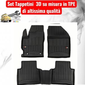 988 3D800824 Per Toyota Corolla XII Sw (Ibrida) da 2018 Set Tappetini su Misura in TPE con Bordi Rialzati