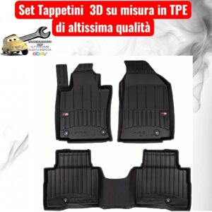 988 3D800268 Per KGM Actyon da 2024 Set Tappetini su Misura in TPE con Bordi Rialzati