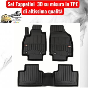 988 3D447189 Per MG ZS II da 2024 (Ibrida Full) Set Tappetini su Misura in TPE con Bordi Rialzati
