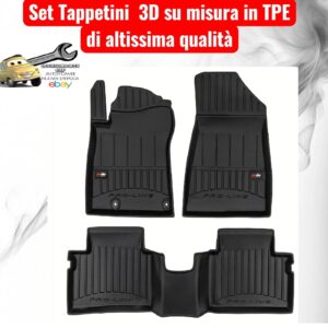988 3D439849 Per Kia Niro II (Ibrida Ricaricabile) da 2022 Set Tappetini su Misura in TPE con Bordi Rialzati