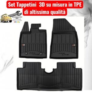 988 3D433786 Per Byd Dolphin dal 2021 Set Tappetini su Misura in TPE con Bordi Rialzati