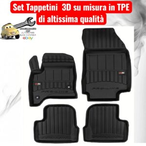 988 3D433762 Per Alfa Romeo Junior da 2024 (Ibrida) Set Tappetini su Misura in TPE con Bordi Rialzati