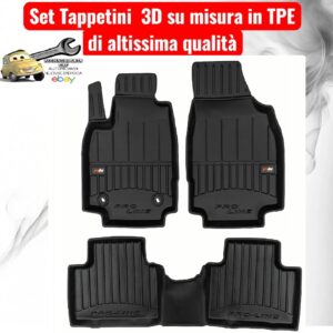 988 3D433717 Per MG 3 III dal 2024 Set Tappetini su Misura in TPE con Bordi Rialzati