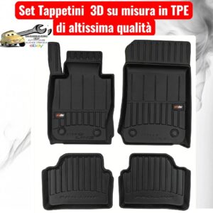 988 3D433670 Per Bmw Serie 3 4p 2004-2012 (E90-E91) (Versione XDrive) Set Tappetini su Misura in TPE con Bordi Rialzati