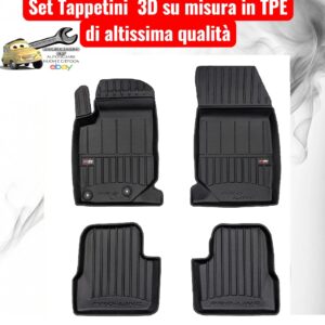 988 3D431171 Per Opel Mokka B dal 2020 Set Tappetini su Misura in TPE con Bordi Rialzati