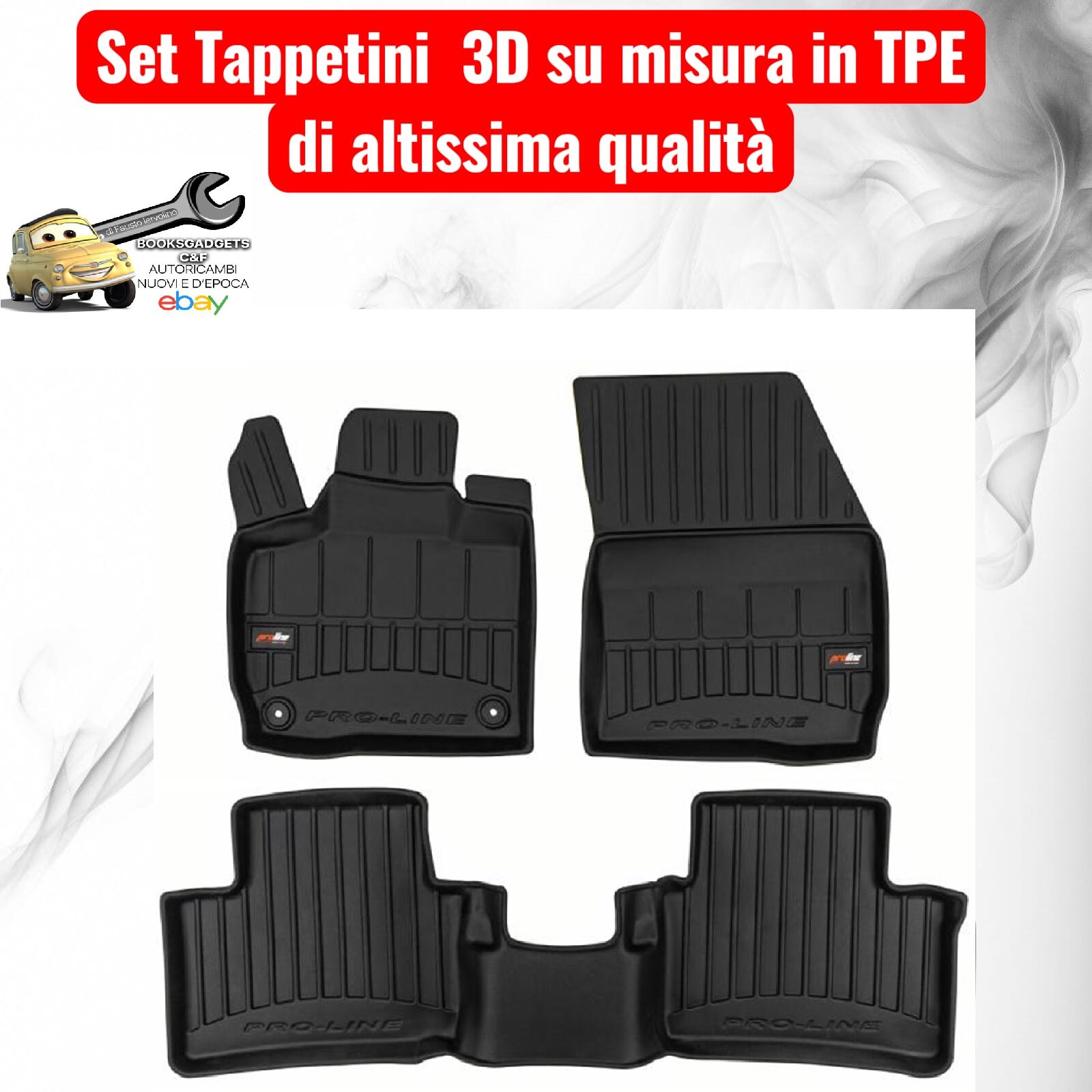 988 3D401655 Per Opel Astra L (Elettrica) da 2022 Set Tappetini su Misura TPE con Bordi Rialzati