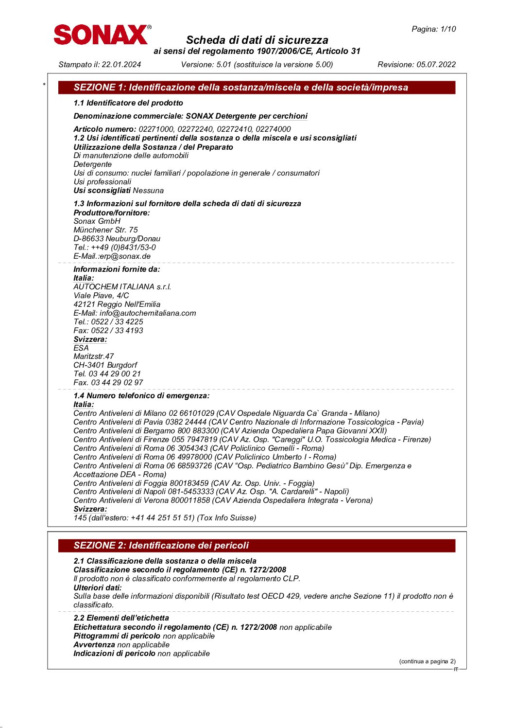 SONAX Potente Detergente per tutti i Cerchi in Acciaio e Lega e Coprimozzi 750ml - immagine 2