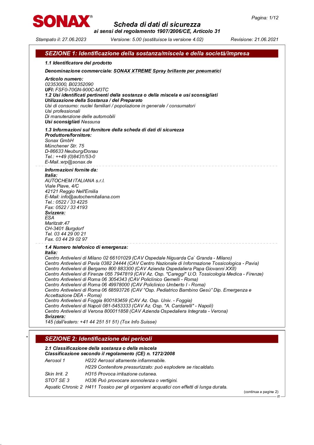 SONAX Spray Brillante per Pneumatici Look Bagnato per una Lucentezza Profonda 400ml - immagine 2
