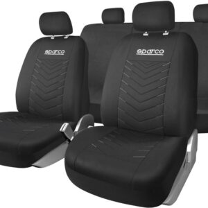980 13087 Sparco Origin Set Completo Fodere Coprisedili per Auto Nero/Grigio Universali