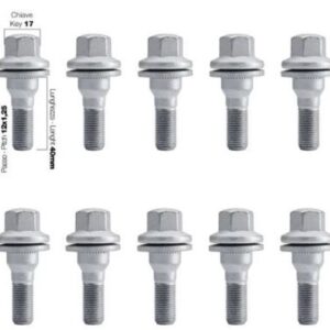 989 BR/18P-10 Kit 10 bulloni Esagono 17 M12x1.25 L.40mm testa piatta con Rondella Simoni Racing