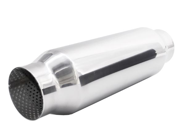 Silenziatore Universale Non lucidato Uscita rotonda. L:550mm Compatibile con terminali SR