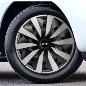 989 LAZ/15SB Simoni Racing Set 4 Copricerchio 15" Universali Lazio Carbon Silver Black Coppe Ruota