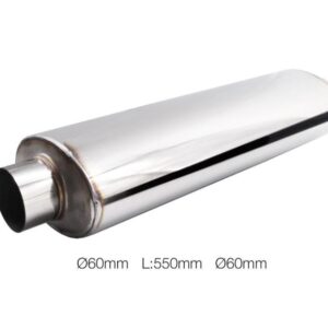 989 ESR6 Silenziatore universale Non lucidato con uscita rotonda. Compatibile con terminali SR