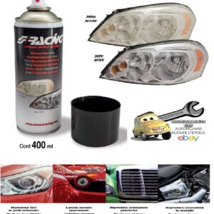 989 BCP/H Spray Rinnova fari auto Ingialliti Ripristino policarbonato, Vernici e Cromature 400ml