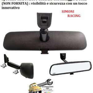 989 MIR2 Specchio Retrovisore Centrale Interno con fissaggio a colla (Non Fornita) Simoni Racing