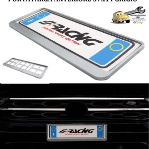 989 PTX/AG Portatarga Anteriore Universale Colore grigio per Targhe Italiane 37X14cm Simoni Racing