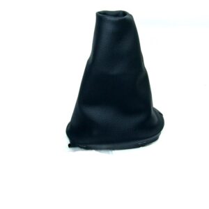 25 524 Per Dacia Sandero MK1 (2007-2014) Cuffia per Leva Cambio Nera in Similpelle