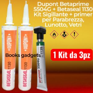 DUPONT Betaprime 5504G+Betaseal 1130 1 Kit Sigillante+Primer Parabrezza Lunotto