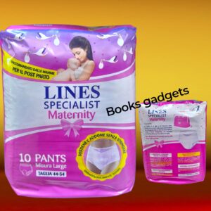 1 Pacco (10 Mutandine TG.L 44-54) Lines Specialist Maternity Pants Post-Parto