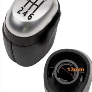 Per Renault Clio 4 IV MK4 (2012-2019) Pomello Cambio 6M Foro 13mm Nero Argento