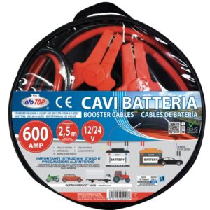 0008056OT010 Cavi Batteria 600 AMP Lunghezza 2,5mt 12V Motori Oltre 3000CC Ø esterno 11mm