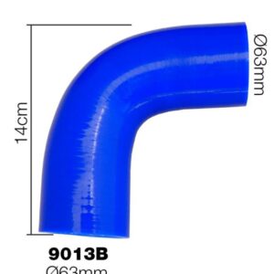Manicotto Curvo Blu per Turbo aspirazione e raffreddamento Ø63 mm Angolo 90°
