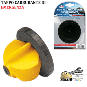 0001486OT010 Tappo Carburante di Emergenza Serbatoio Benzina Univ. 4.3 Larghezza alette Ø 7cm