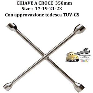 0001500OT010 Chiave a Croce 350mm Size 17-19-21-23 Con approvazione tedesca TUV-GS
