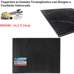 0000131OT150 Twister Tappetino in Gomma Termoplastica con Disegno a Vaschette 46,5x34cm