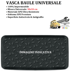 0002599OT150 Vasca Baule 90x50 Universale Realizzata al 100% in XPE Impermeabile Bordo 3cm