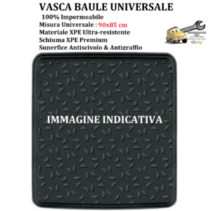 0002601OT150 Vasca Baule 90x85 Universale Realizzata al 100% in XPE Impermeabile Bordo 3cm