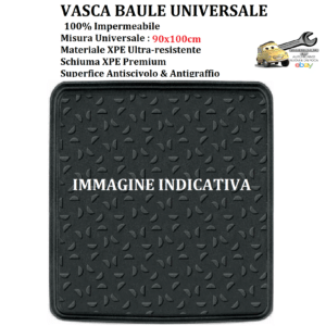 0002602OT150 Vasca Baule 90x100 Universale Realizzata al 100% in XPE Impermeabile Bordo 3cm